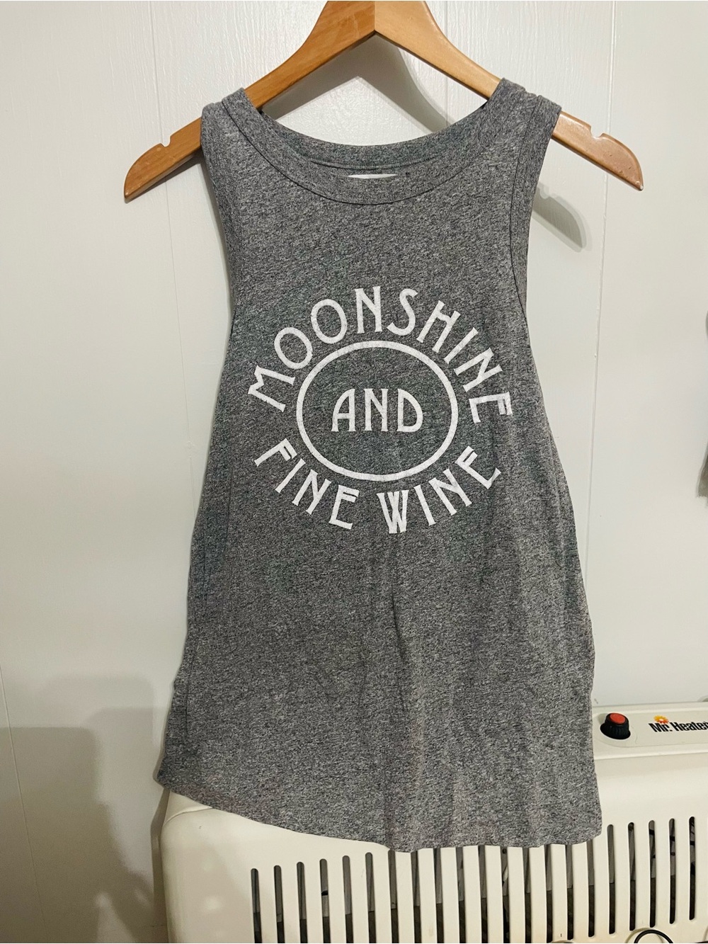 Sol Angeles Gray 'Moonshine And Fine Wine' Tank Top
